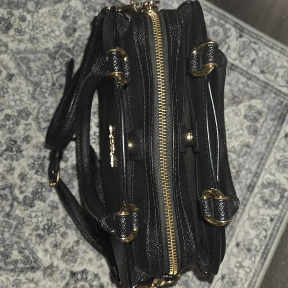 Coach Black Leather Mini Lillie Carryall - Picture 3 of 7